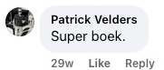 Reactie van Patrick Velders