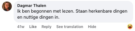 Reactie van Dagmar Thalen